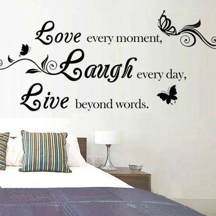 Inspirational Quote Wall Sticker with Butterfly Design - Go2buy Australia