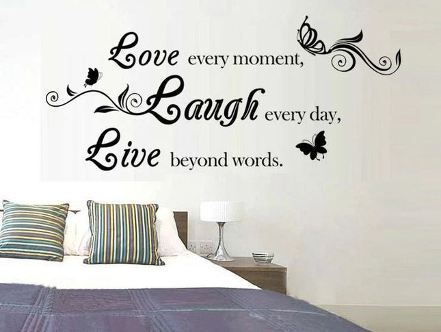 Inspirational Quote Wall Sticker with Butterfly Design - Go2buy Australia
