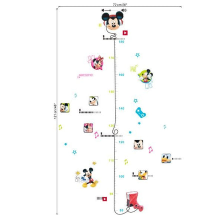 Kids Height Chart Wall Stickers Mickey Growth Measurement Ruler Removable Decal - Go2buy Australia