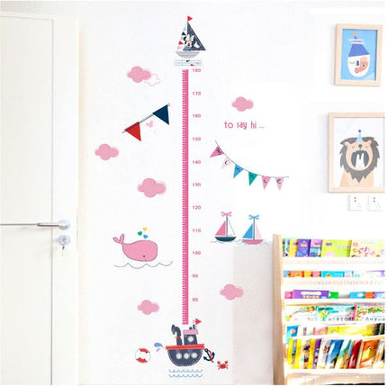 Kids Height Chart Wall Stickers Mickey Growth Measurement Ruler Removable Decal - Go2buy Australia