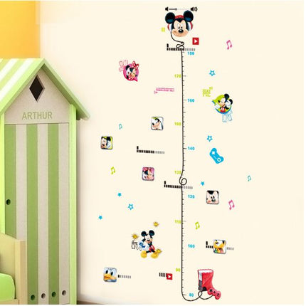 Kids Height Chart Wall Stickers Mickey Growth Measurement Ruler Removable Decal - Go2buy Australia