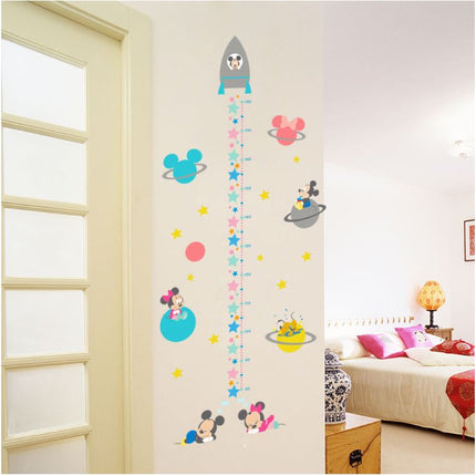 Kids Height Chart Wall Stickers Mickey Growth Measurement Ruler Removable Decal - Go2buy Australia