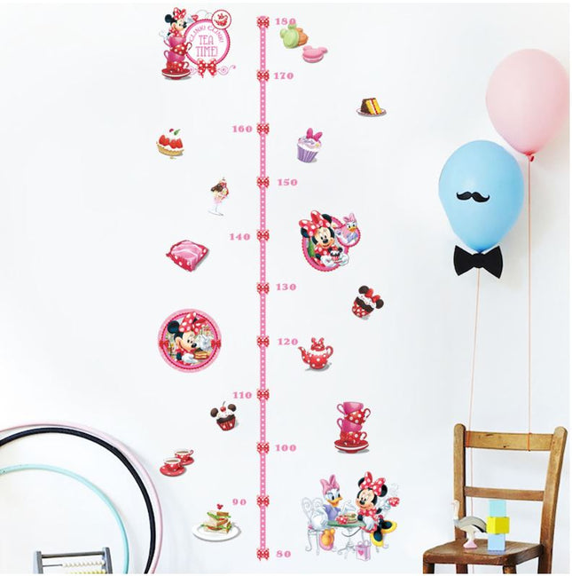 Kids Height Chart Wall Stickers Mickey Growth Measurement Ruler Removable Decal - Go2buy Australia