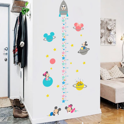 Kids Height Chart Wall Stickers Mickey Growth Measurement Ruler Removable Decal - Go2buy Australia