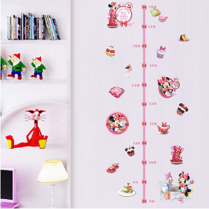 Kids Height Chart Wall Stickers Mickey Growth Measurement Ruler Removable Decal - Go2buy Australia