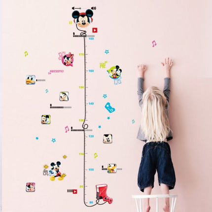 Kids Height Chart Wall Stickers Mickey Growth Measurement Ruler Removable Decal - Go2buy Australia