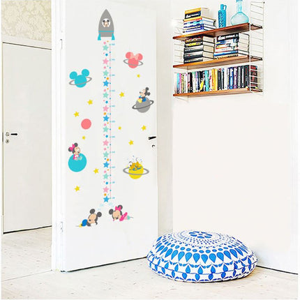 Kids Height Chart Wall Stickers Mickey Growth Measurement Ruler Removable Decal - Go2buy Australia