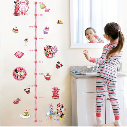 Kids Height Chart Wall Stickers Mickey Growth Measurement Ruler Removable Decal - Go2buy Australia