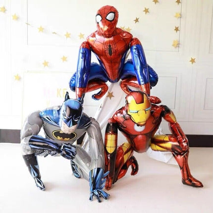 Large 3D Spiderman Batman Iron Man Kids Birthday Party Foil Balloon Marvel Hero - Go2buy Australia
