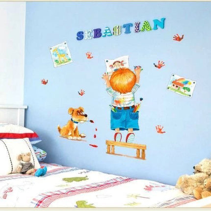 Little Artist Wall Sticker for Kids Room - Go2buy Australia