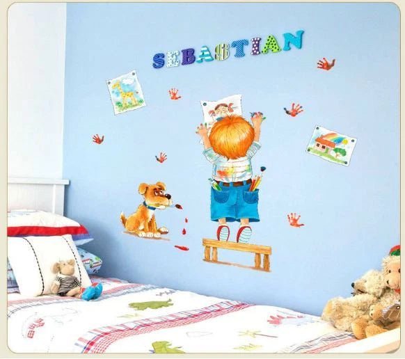 Little Artist Wall Sticker for Kids Room - Go2buy Australia