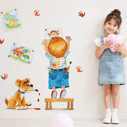 Little Artist Wall Sticker for Kids Room - Go2buy Australia