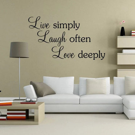 Live Simply Laugh Often Love Deeply Removable Wall Sticker - Go2buy Australia