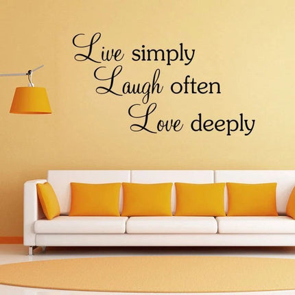 Live Simply Laugh Often Love Deeply Removable Wall Sticker - Go2buy Australia