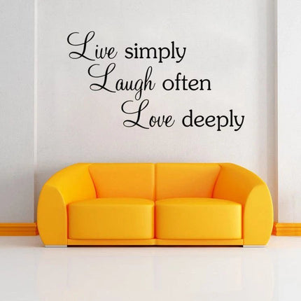 Live Simply Laugh Often Love Deeply Removable Wall Sticker - Go2buy Australia
