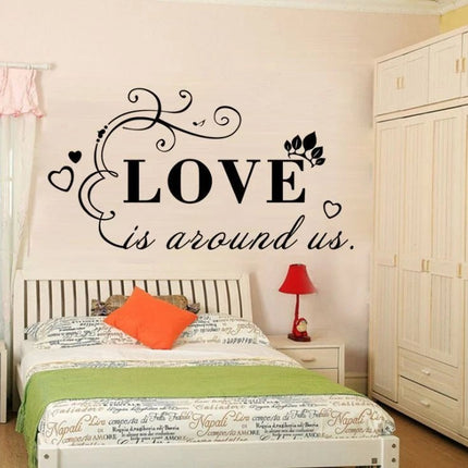 Love Is Around Us Removable Wall Sticker – Love Quote Wall Decal - Go2buy Australia