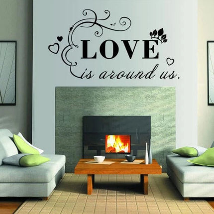 Love Is Around Us Removable Wall Sticker – Love Quote Wall Decal - Go2buy Australia