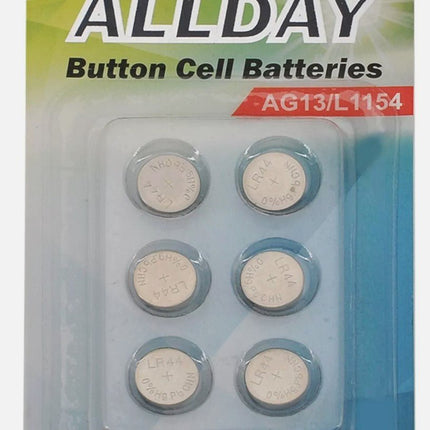 LR44 Battery AG13 A76 Button Cell Batteries Alkaline 1.5V ALLDAY - Go2buy Australia