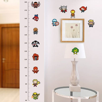 Marvels Avengers Height Kids Wall Stickers Removable Art Vinyl DIY Decal Boy - Go2buy Australia