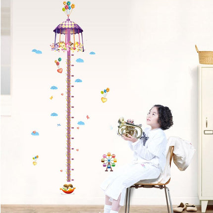 Merry - Go - Round Carnival Height Chart Wall Sticker - Dreamy Kids Room Decor - Go2buy Australia