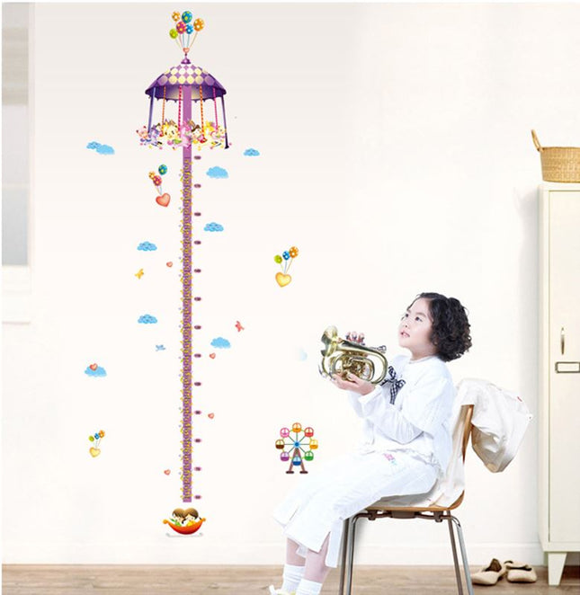 Merry - Go - Round Carnival Height Chart Wall Sticker - Dreamy Kids Room Decor - Go2buy Australia