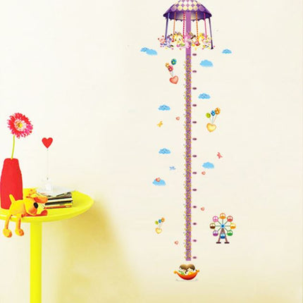Merry - Go - Round Carnival Height Chart Wall Sticker - Dreamy Kids Room Decor - Go2buy Australia