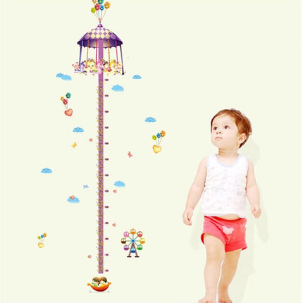 Merry - Go - Round Carnival Height Chart Wall Sticker - Dreamy Kids Room Decor - Go2buy Australia