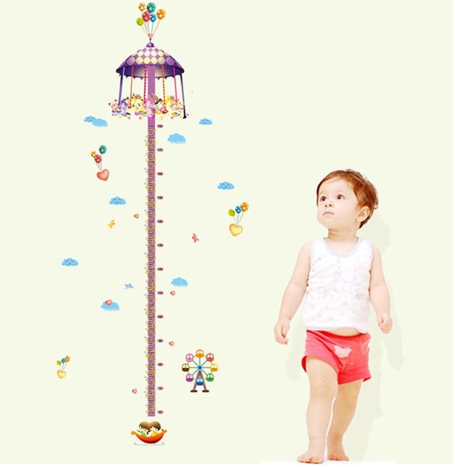 Merry - Go - Round Carnival Height Chart Wall Sticker - Dreamy Kids Room Decor - Go2buy Australia