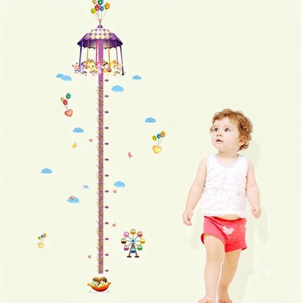 Merry-Go-Round Carnival Height Chart Wall Sticker - Dreamy Kids Room Decor - Go2buy Australia