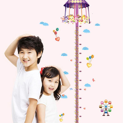 Merry - Go - Round Carnival Height Chart Wall Sticker - Dreamy Kids Room Decor - Go2buy Australia