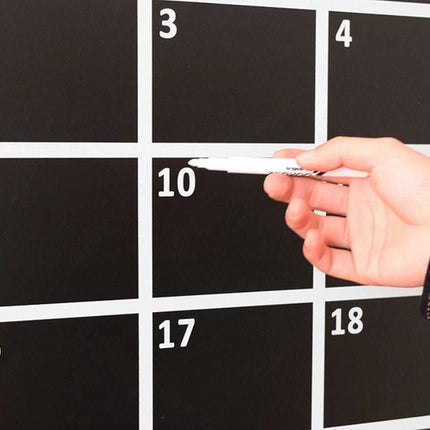 Monthly Chalkboard Calendar Wall Sticker with White Liquid Chalk Pens - Go2buy Australia