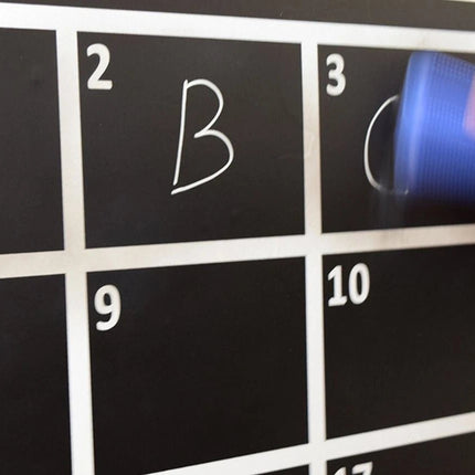 Monthly Chalkboard Calendar Wall Sticker with White Liquid Chalk Pens - Go2buy Australia