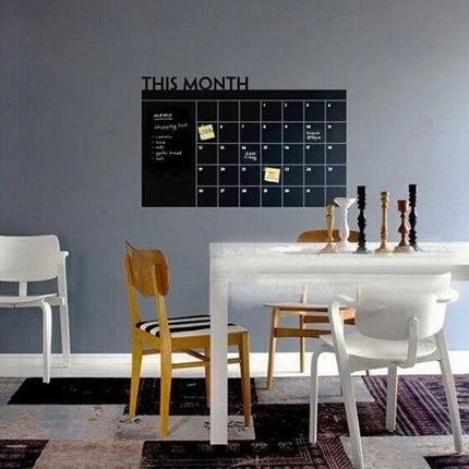 Monthly Chalkboard Calendar Wall Sticker with White Liquid Chalk Pens - Go2buy Australia