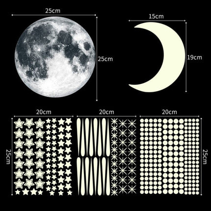 Moonlight Glow In The Dark Meteor Star Wall Decal Sticker Ceiling Home Room - Go2buy Australia