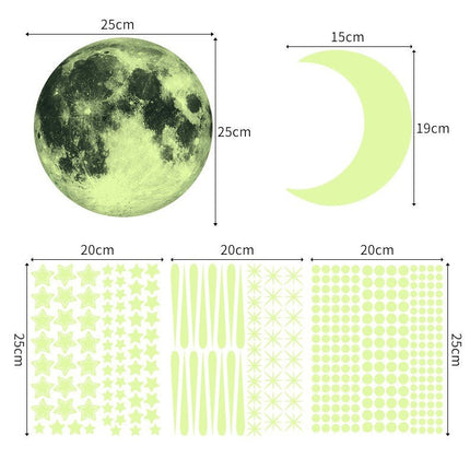 Moonlight Glow In The Dark Meteor Star Wall Decal Sticker Ceiling Home Room - Go2buy Australia