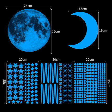 Moonlight Glow In The Dark Meteor Star Wall Decal Sticker Ceiling Home Room - Go2buy Australia