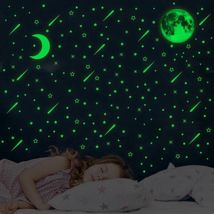Moonlight Glow In The Dark Meteor Star Wall Decal Sticker Ceiling Home Room - Go2buy Australia