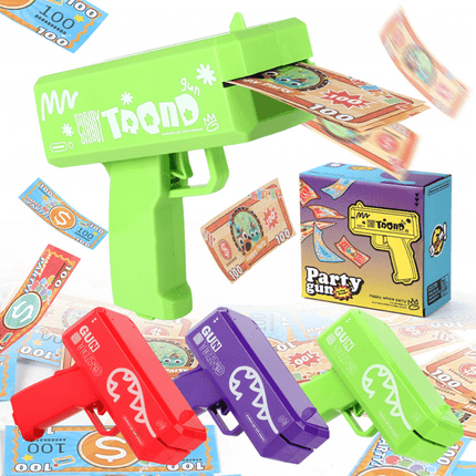 Multi - Coloured Money Shooter Blaster Gun for Parties - Go2buy Australia