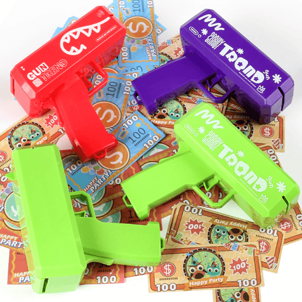 Multi - Coloured Money Shooter Blaster Gun for Parties - Go2buy Australia