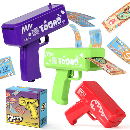 Multi - Coloured Money Shooter Blaster Gun for Parties - Go2buy Australia