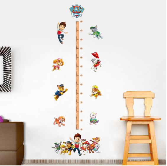 PAW Patrol Kids Growth Chart Height Ruler Wall Sticker - Chase, Marshall & Skye Decals for Boys & Girls Bedroom Decor - Go2buy Australia