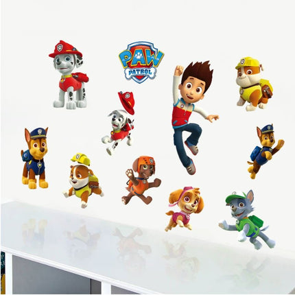 PAW Patrol Mini Character Wall Stickers Set - Chase, Marshall & Skye Small Decals for Kids Bedroom Furniture & Wall Decor - Go2buy Australia