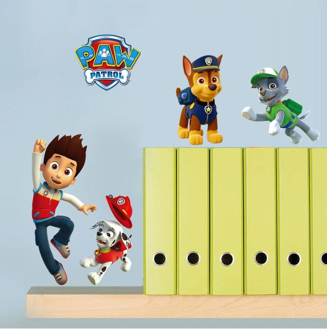 PAW Patrol Mini Character Wall Stickers Set - Chase, Marshall & Skye Small Decals for Kids Bedroom Furniture & Wall Decor - Go2buy Australia