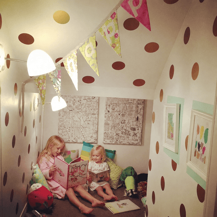 Polka Dot Gold Circle Wall Stickers – Removable Polka Dot Decals - Go2buy Australia