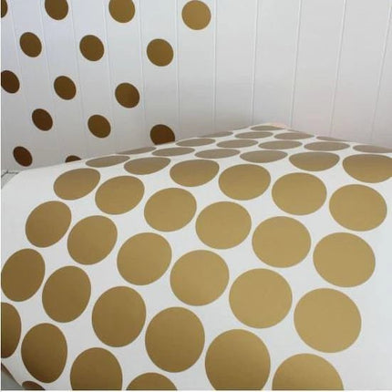 Polka Dot Gold Circle Wall Stickers – Removable Polka Dot Decals - Go2buy Australia