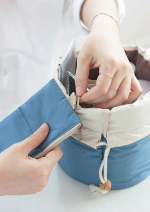 Portable Cylinder Multi - function Cosmetic Wash Travel Storage Bag Organizer - Go2buy Australia