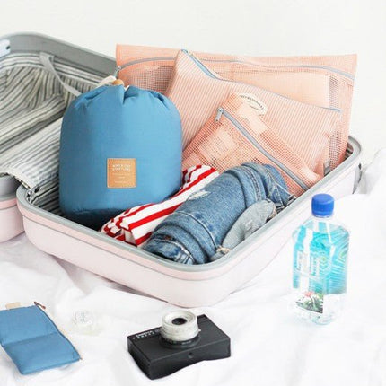 Portable Cylinder Multi - function Cosmetic Wash Travel Storage Bag Organizer - Go2buy Australia