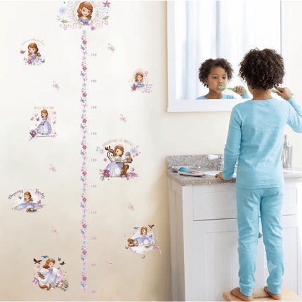 Princess Sofia Kids Height Chart Wall Stickers - Enchanting Royal Growth Tracker Decal for Girls Nursery - Go2buy Australia
