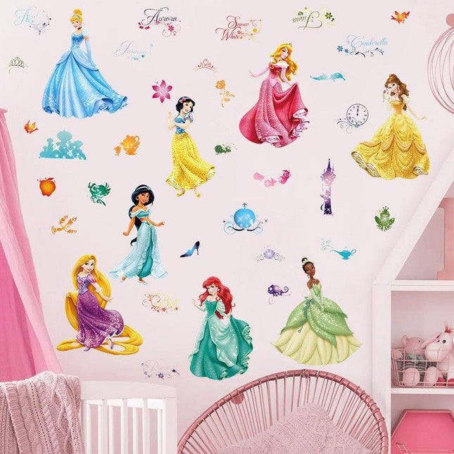 Princess Wall Stickers – Girls Bedroom Fairytale Room Decor Decals - Go2buy Australia