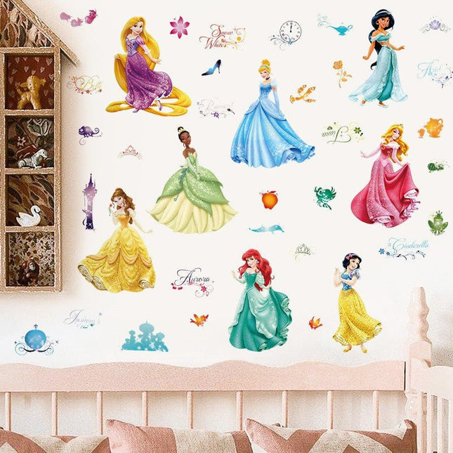 Princess Wall Stickers – Girls Bedroom Fairytale Room Decor Decals - Go2buy Australia